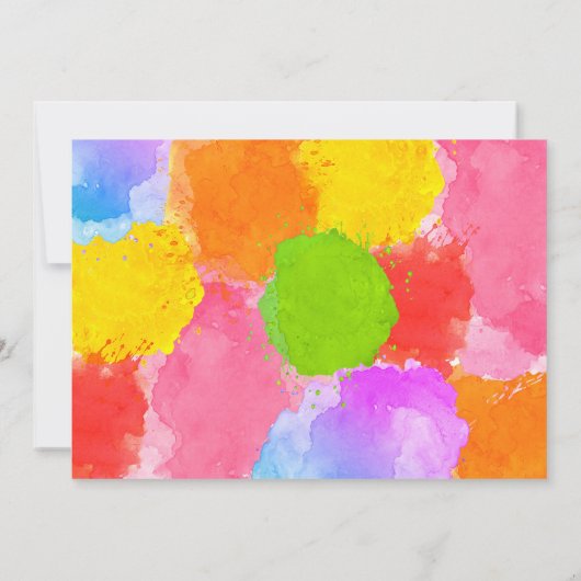 メスアート用のドレス誕生日写真 招待状 (裏面)