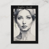 メスイラストレーションイヤリングネックレス表示カード コーリングカード (正面)