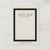 メスイラストレーションイヤリングネックレス表示カード コーリングカード (裏面)