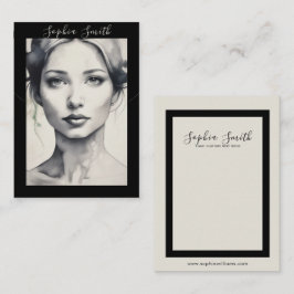 メスイラストレーションイヤリングネックレス表示カード コーリングカード