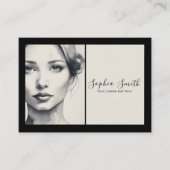 メスイラストレーションポートレート水彩 名刺 (正面)