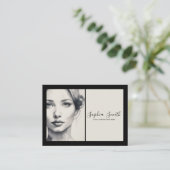 メスイラストレーションポートレート水彩 名刺 (スタンド正面)