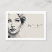 メスイラストレーションポートレート水彩 名刺 (正面)