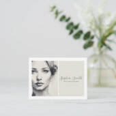 メスイラストレーションポートレート水彩 名刺 (スタンド正面)