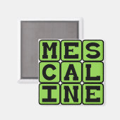 メスカリンのサイケデリックドラッグ マグネット (正面/裏面)