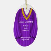 メスグラッドガウンパープルアンド金ゴールドオーナメント セラミックオーナメント (右)