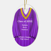 メスグラッドガウンパープルアンド金ゴールドオーナメント セラミックオーナメント (左)