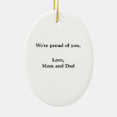 メスグラッドガウンパープルアンド金ゴールドオーナメント セラミックオーナメント (裏面)