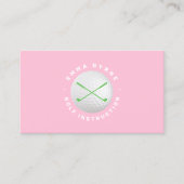 メスゴルフインストラクタープロピンククロッシングクラブブシ 名刺 (正面)