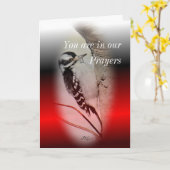 メスダウンウッドペッカスタマイズカー – 任意の大事な行事 カード (黄色い花)