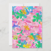 メスダーズパーティー絵を描アートガール誕生日のドレス 招待状 (裏面)