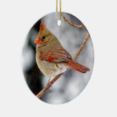 メスノーザン(鳥)ショウジョウコウカンチョウオーナメント セラミックオーナメント (右)