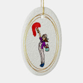 メスハウスペインターブラウンヘアオーナメント セラミックオーナメント (右)