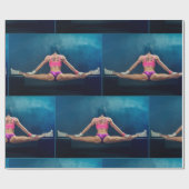 メスフィットネスモデルスプリットThunder_Cove ラッピングペーパー (フラット)