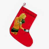 メスフィットネスモデルボクシングThunder_Cove スモールクリスマスストッキング (正面 (吊り時))