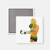 メスフィットネスモデルボクシングThunder_Cove マグネット (正面/裏面)