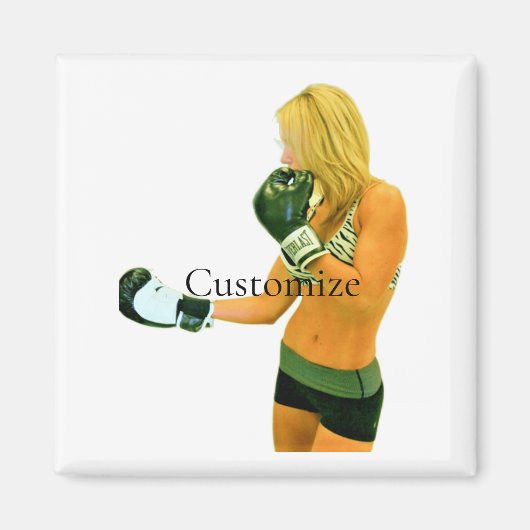 メスフィットネスモデルボクシングThunder_Cove マグネット (正面)