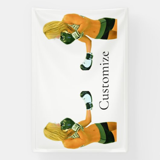 メスフィットネスモデルボクシングThunder_Cove 横断幕 (縦)