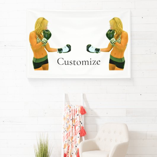 メスフィットネスモデルボクシングThunder_Cove 横断幕 (インサイチュ)