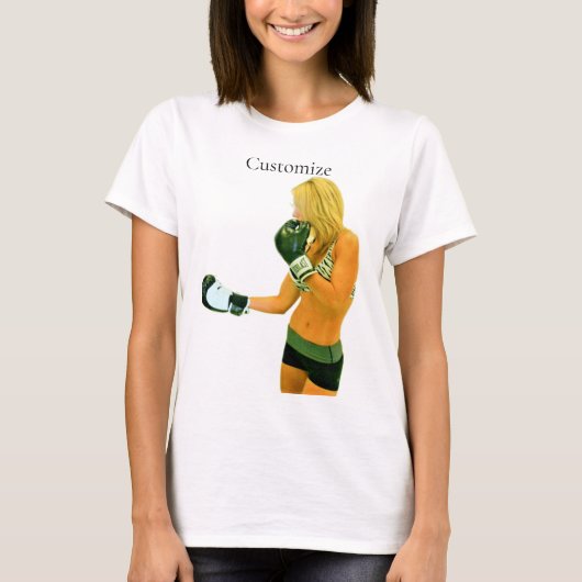 メスフィットネスモデルボクシングThunder_Cove Tシャツ (正面)