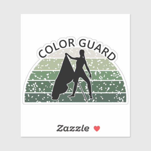 メスフラグ動揺してシルエット – 緑、ステッカー シール (シート)