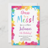メスメグの誕生日絵画招待状のドレス 招待状 (正面)