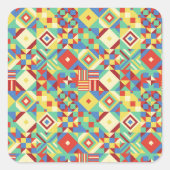 メスメージシェイプ幾何正方形ステッカー スクエアシール (正面)