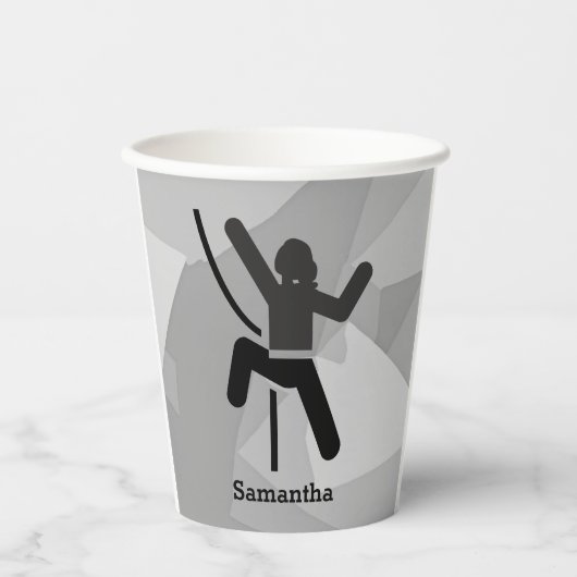 メスロッククライマーデザイン紙カップ 紙コップ (正面)