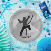 メスロッククライマーデザイン紙プレート ペーパープレート (パーティー)