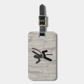 メスロック登山デザイン ラゲッジタグ (正面縦)