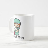 メス入りスクラブの可愛い外科医 コーヒーマグカップ (正面左)