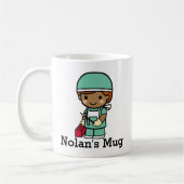 メス入りスクラブの可愛い外科医 コーヒーマグカップ (左)