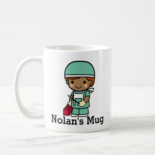 メス入りスクラブの可愛い外科医 コーヒーマグカップ (左)