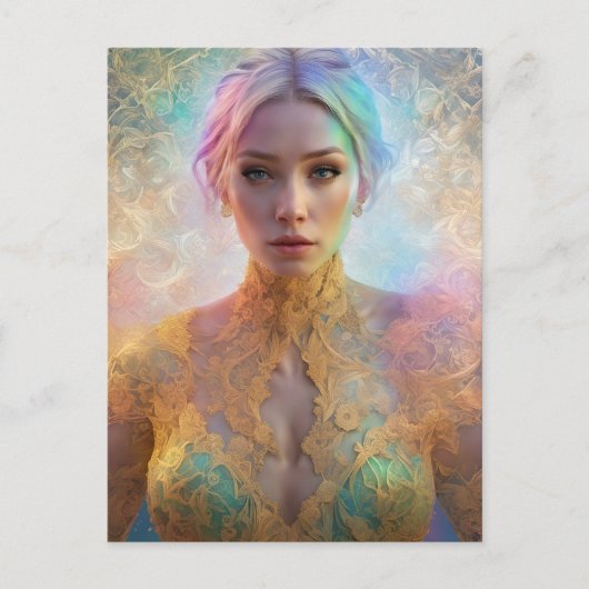メス姿インパステルレース ポストカード (正面)