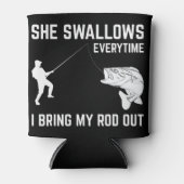 メス彼女はおもしろい魚釣りギフト大人を男性へ飲み込む 缶クーラー (正面)