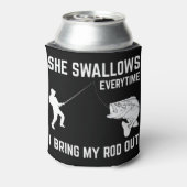 メス彼女はおもしろい魚釣りギフト大人を男性へ飲み込む 缶クーラー (缶裏面)