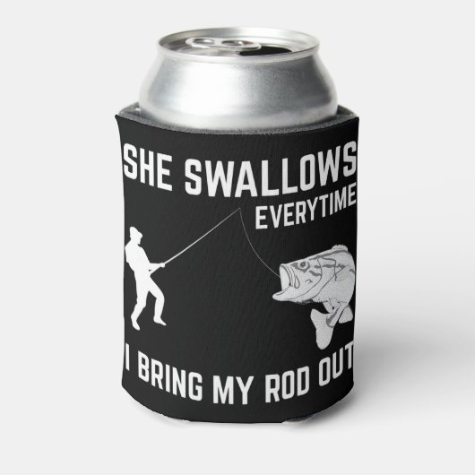 メス彼女はおもしろい魚釣りギフト大人を男性へ飲み込む 缶クーラー (缶裏面)
