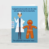 メス物理セラピストおもしろい誕生日デザイン2 カード (正面)