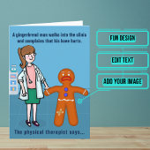 メス物理セラピストおもしろい誕生日デザイン4 カード