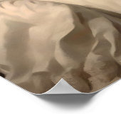 メス王室のホワイトウルフヴィンテージプリント、ダークムーディ ポスター (角)