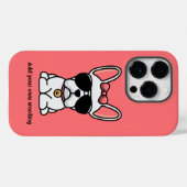 メス白ブフランスのルドッグケース – メイトiPhoneケース Case-Mate iPhoneケース (裏面 (横))