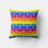 メス記号虹の模様 クッション (裏面)