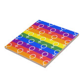 メス記号虹の模様 タイル (側面)