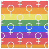メス記号虹の模様 ファブリック (クローズアップ)