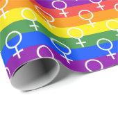 メス記号虹の模様 ラッピングペーパー (ロールコーナー)