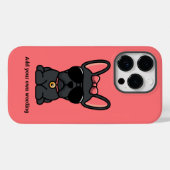 メス黒ブフランスのルドッグケース – メイトiPhoneケース Case-Mate iPhoneケース (裏面 (横))