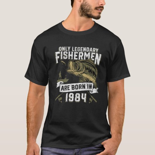 メス37歳魚釣り生まれ誕生日1984 37Th F Tシャツ (正面)
