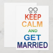 メス – 保 calmとGetの結婚した招待状 招待状 (正面/裏面)