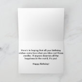 メス(鳥)ショウジョウコウカンチョウ誕生日カード カード (内部)