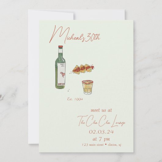 メズカルタコナイト誕生日招待状 招待状 (正面)